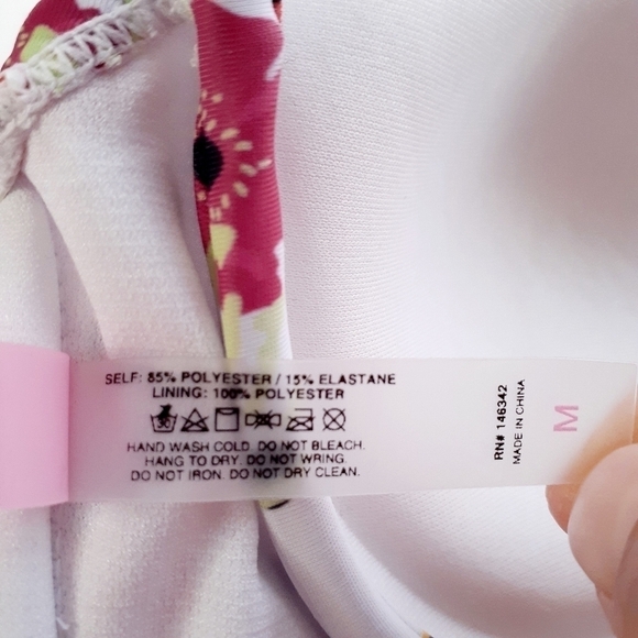 YMI Floral Polka Dots Cutout Bandeau Bikini Top/M - Picture 11 of 12